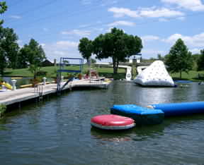 Kids love the Water Park at the Lake LBJ Yacht Club and Marina